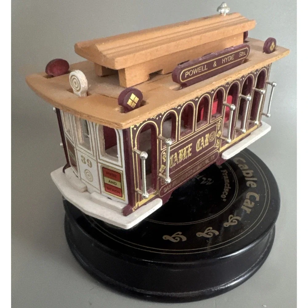 Working I Left My Heart In San Francisco Rotating Cable Car Music Turntable